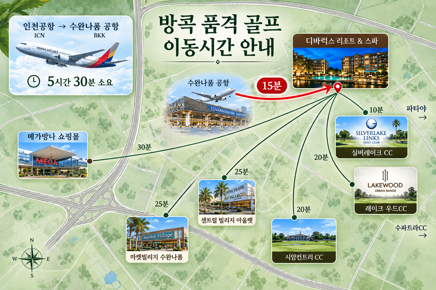 [방콕] 방콕 품격골프 항공패키지 (아시아나·트리니티) 3박5일 11